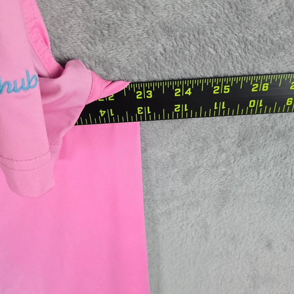 Chubbies Mens Large Pink Blue Ombre Pineapple Performance Polo Shirt SM23CA00106